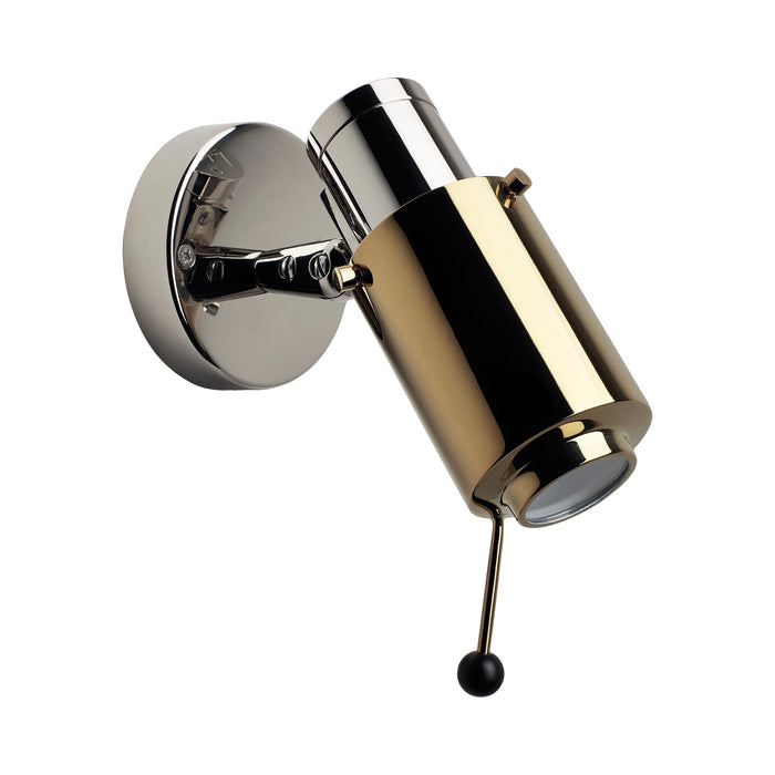 Biny Spot LED Wall Light in Gold/Nickel (Switch On The Base).
