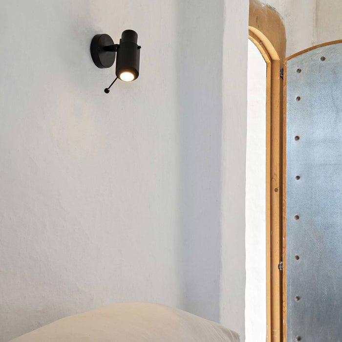 Biny Spot LED Wall Light in bedroom.