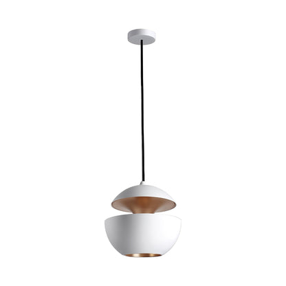 Here Comes the Sun LED Pendant Light in White/Copper (Small).