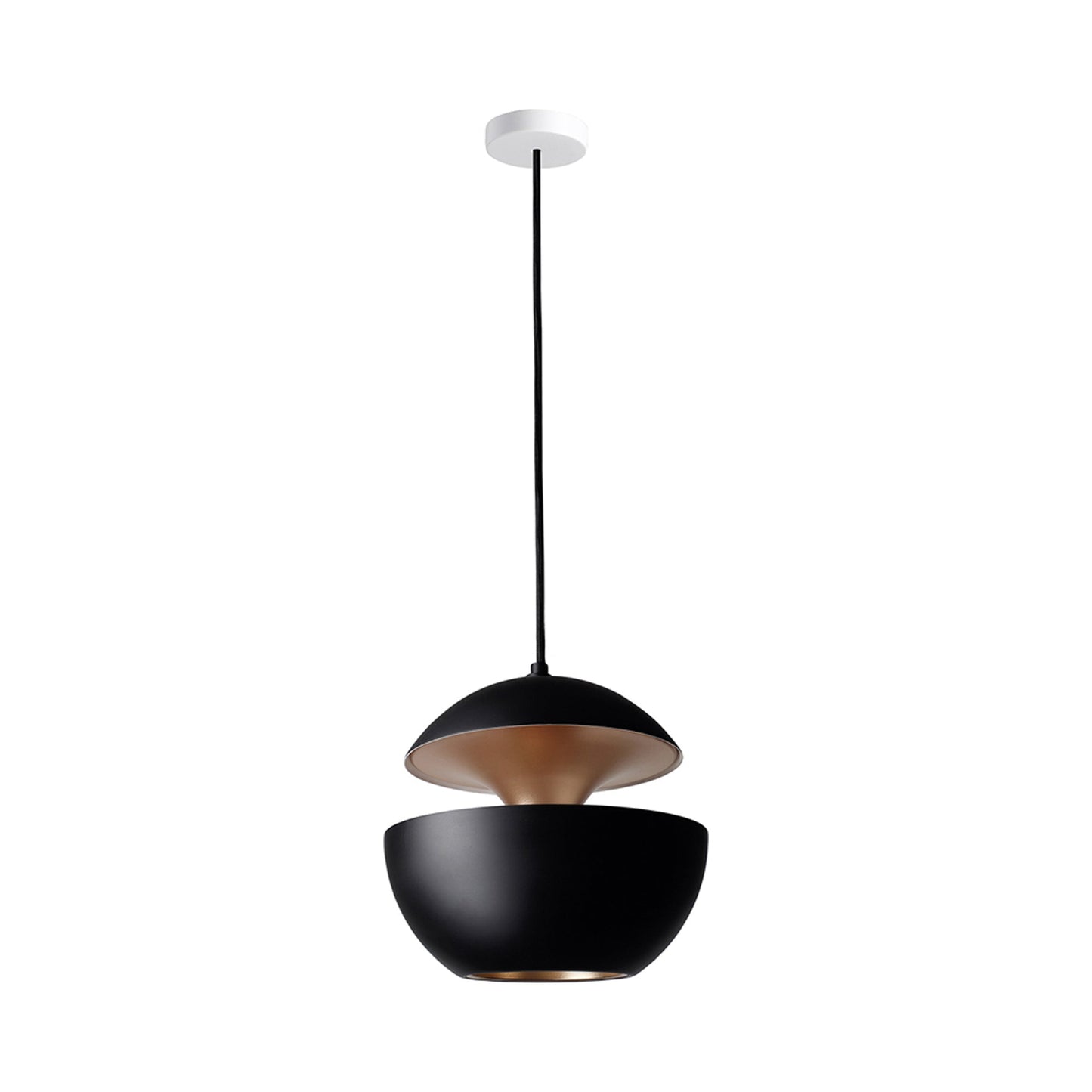 Here Comes the Sun LED Pendant Light in Black/Copper (Medium).