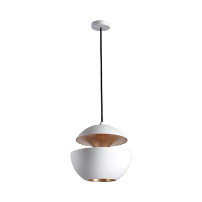 Here Comes the Sun LED Pendant Light in White/Copper (Medium).