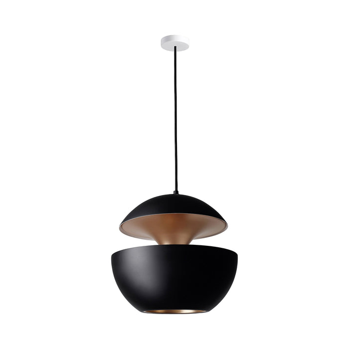 Here Comes the Sun LED Pendant Light in Black/Copper (X-Large).