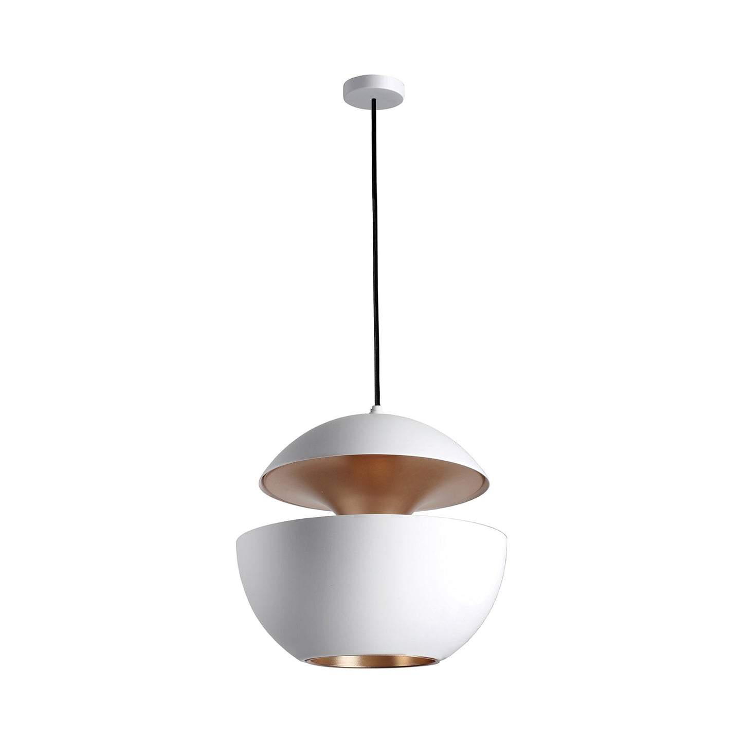 Here Comes the Sun LED Pendant Light in White/Copper (X-Large).