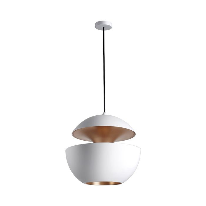 Here Comes the Sun LED Pendant Light in White/Copper (X-Large).