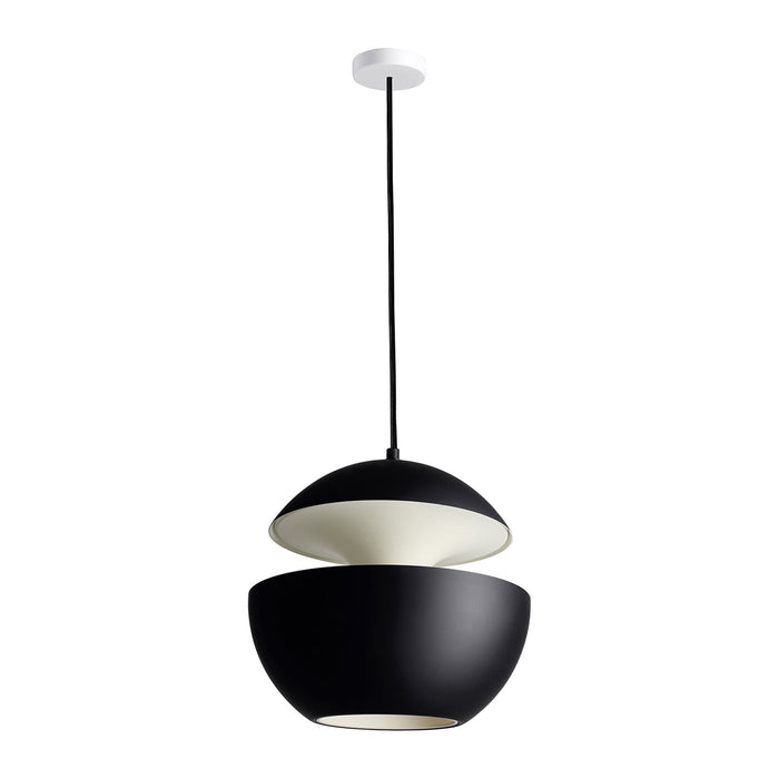 Here Comes the Sun LED Pendant Light in Black/White (X-Large).