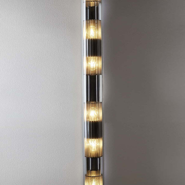 In The Tube Vertical Pendant Light in X-Large/Silver/Gold.