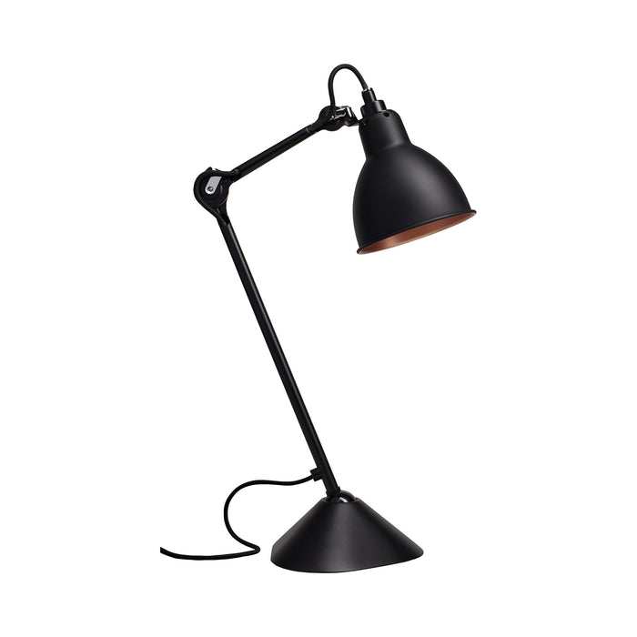 Lampe Gras N°205 LED Desk Lamp in Black & Copper (Round Shade).
