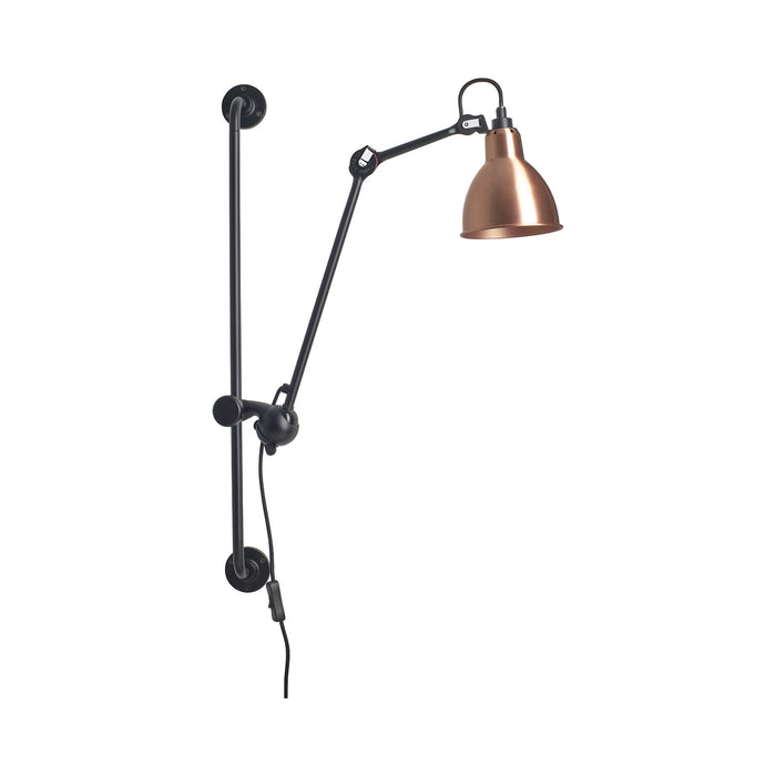 Lampe Gras N°210 Swing Arm LED Wall Light in Copper (Round Shade).