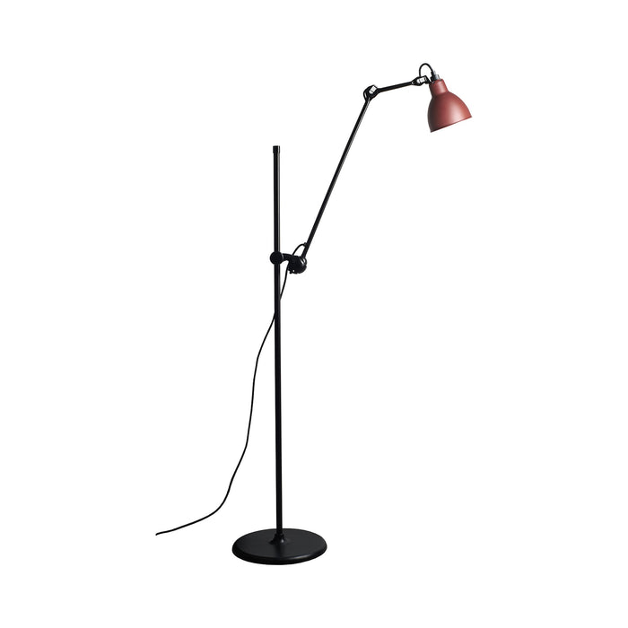 Lampe Gras N°215 LED Floor Lamp in Red (Round Shade).