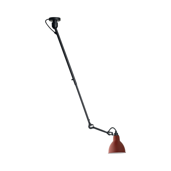 Lampe Gras N°302 LED Pendant Light in Red (Round Shade).