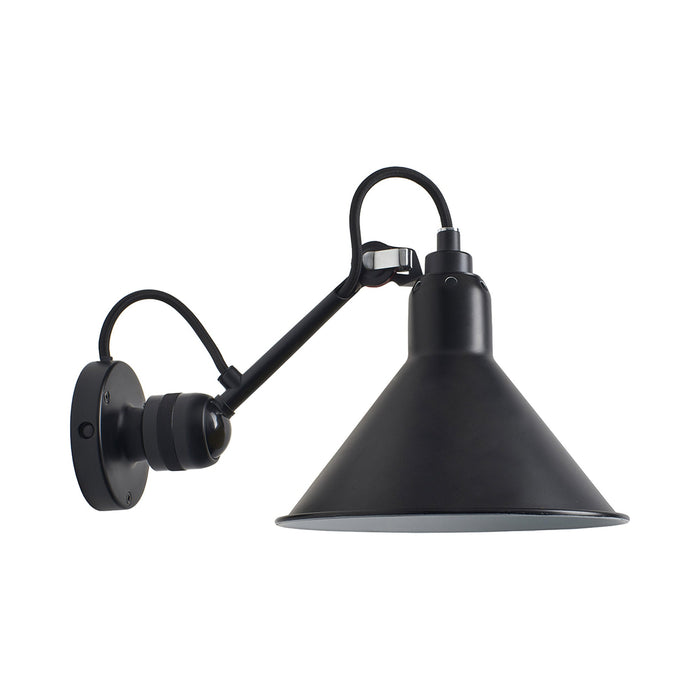 Lampe Gras N°304 LED Wall Light in Black (Switch On Base/Conic Shade).
