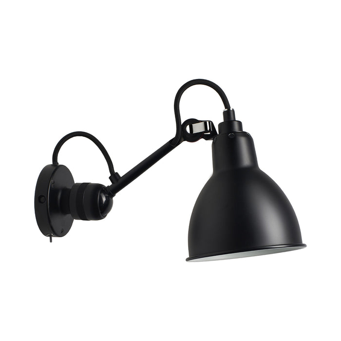Lampe Gras N°304 LED Wall Light in Black (Switch On Cable/Round Shade).