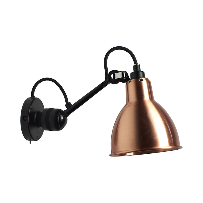 Lampe Gras N°304 LED Wall Light in Copper (Switch On Cable/Round Shade).