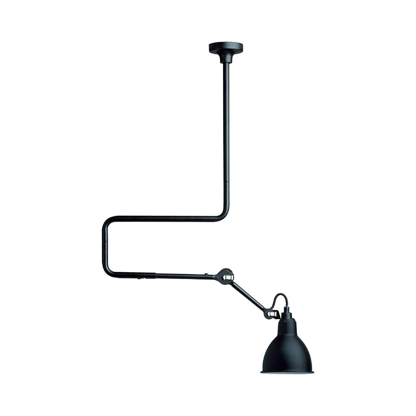 Lampe Gras N°312 LED Pendant Light in Black (Round Shade).