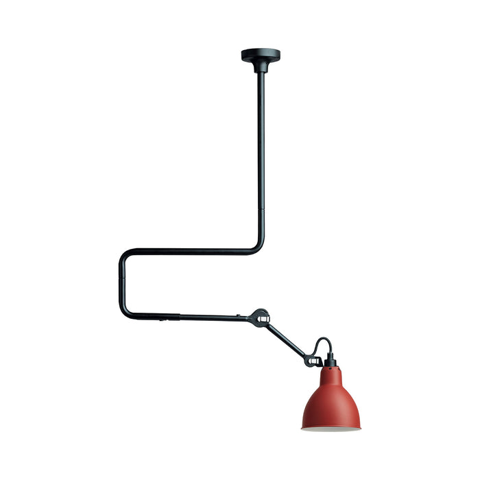 Lampe Gras N°312 LED Pendant Light in Red (Round Shade).