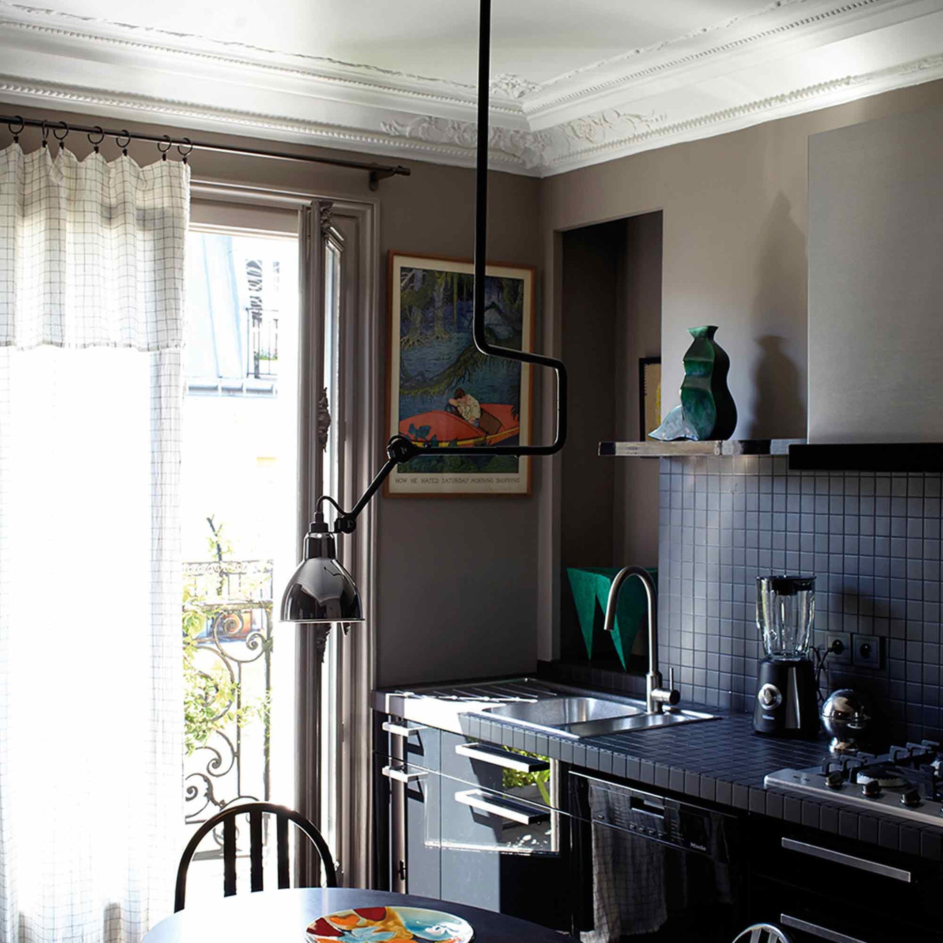 Lampe Gras N°312 LED Pendant Light in dining room.