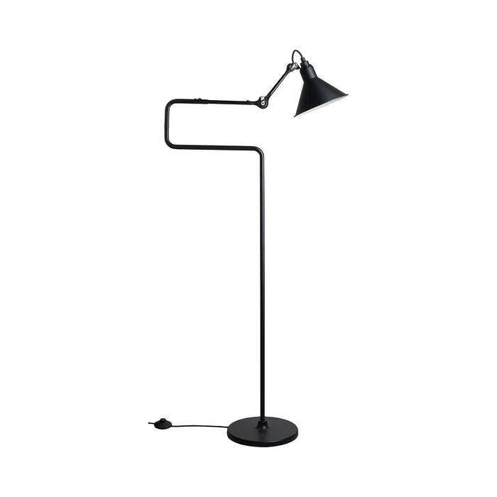Lampe Gras N°411 LED Floor Lamp in Black (Conic Shade).