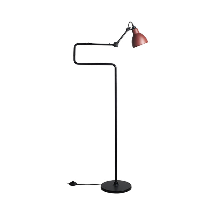 Lampe Gras N°411 LED Floor Lamp in Red (Round Shade).