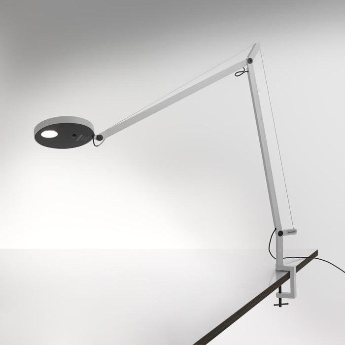 Demetra Classic LED Table Lamp in White/Clamp (2700K).