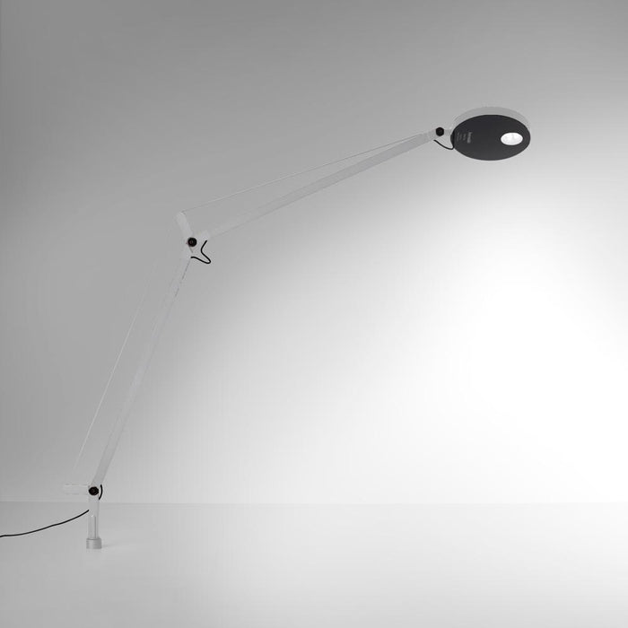 Demetra Classic LED Table Lamp in White/Inset Pivot (2700K).