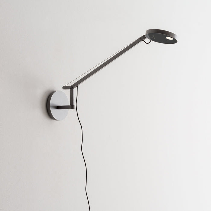 Demetra LED Wall Light in Anthracite Grey/Micro (2700K).