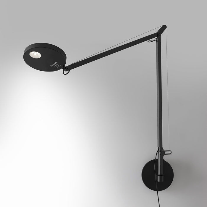 Demetra LED Wall Light in Anthracite Grey/Classic (2700K).