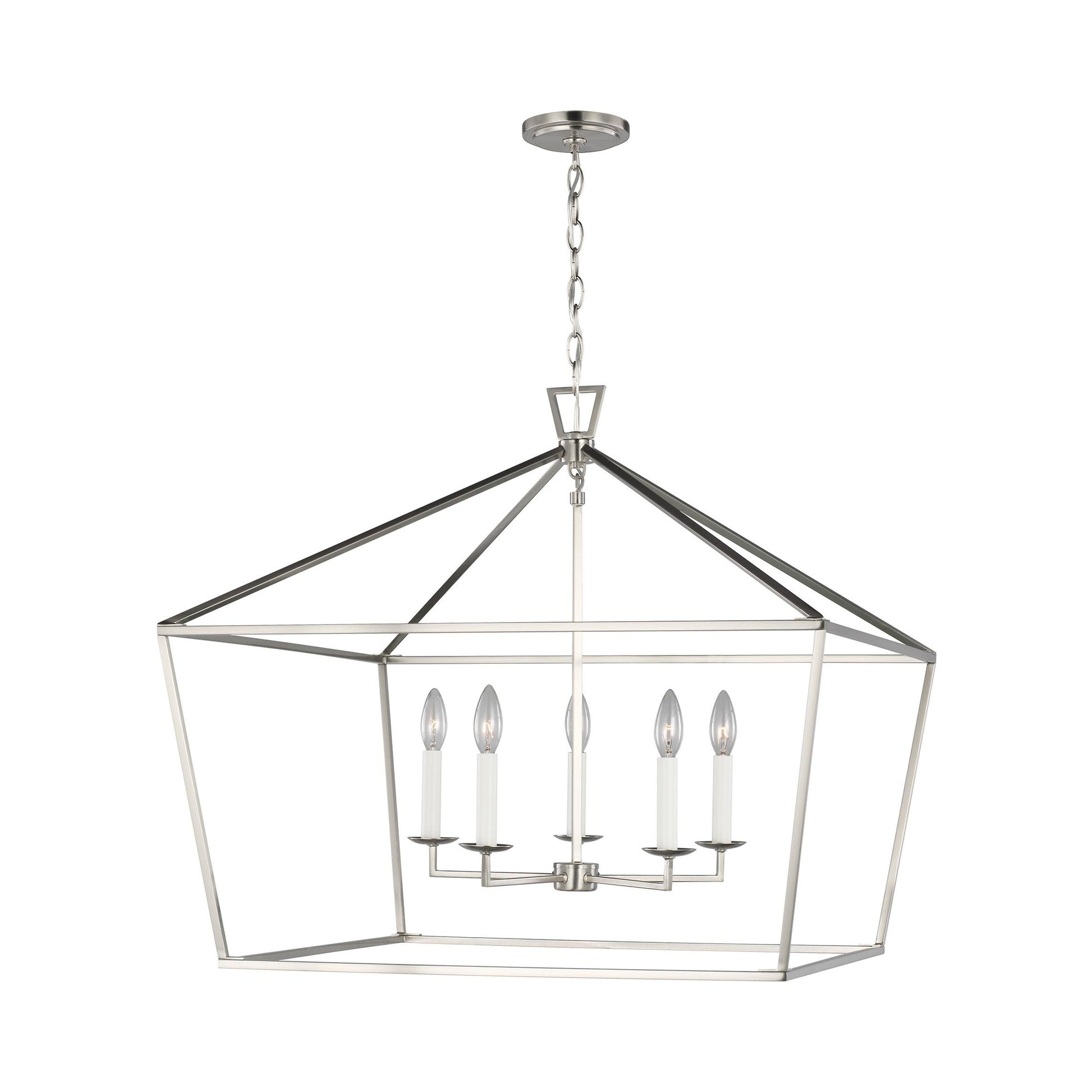 Dianna Linear Pendant Light in Brushed Nickel (Wide).