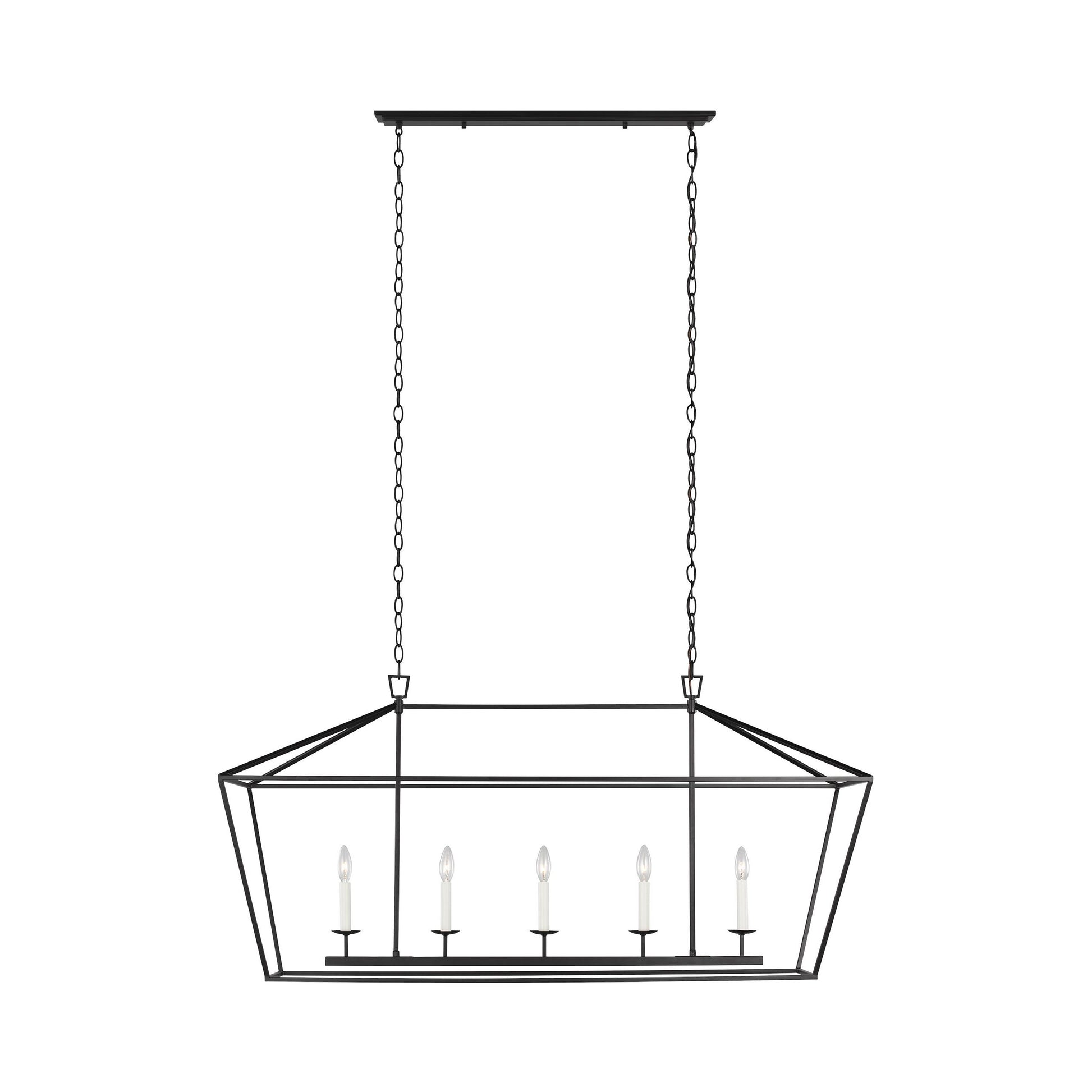 Dianna Linear Pendant Light in Midnight Black (Medium).