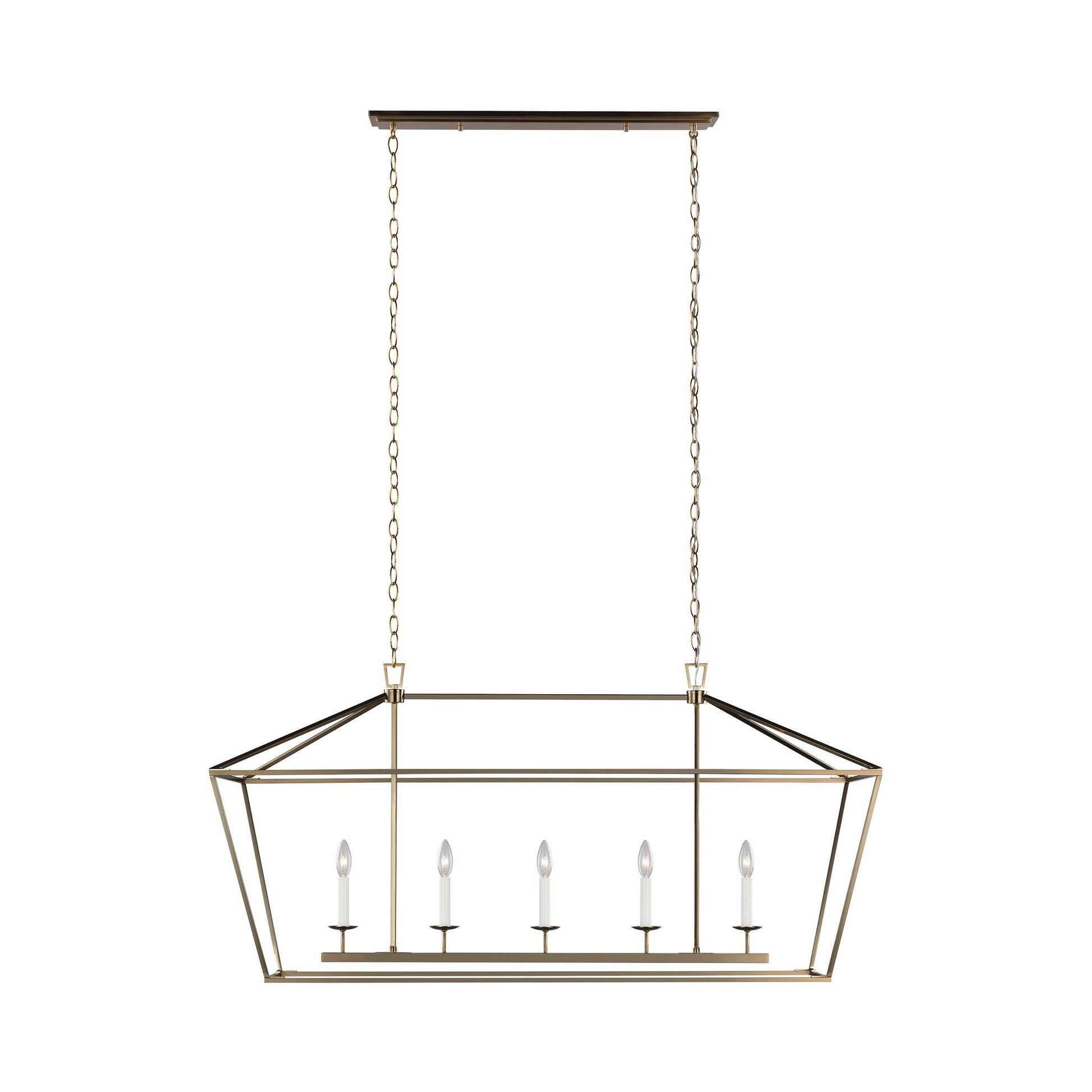 Dianna Linear Pendant Light in Satin Brass (Medium).