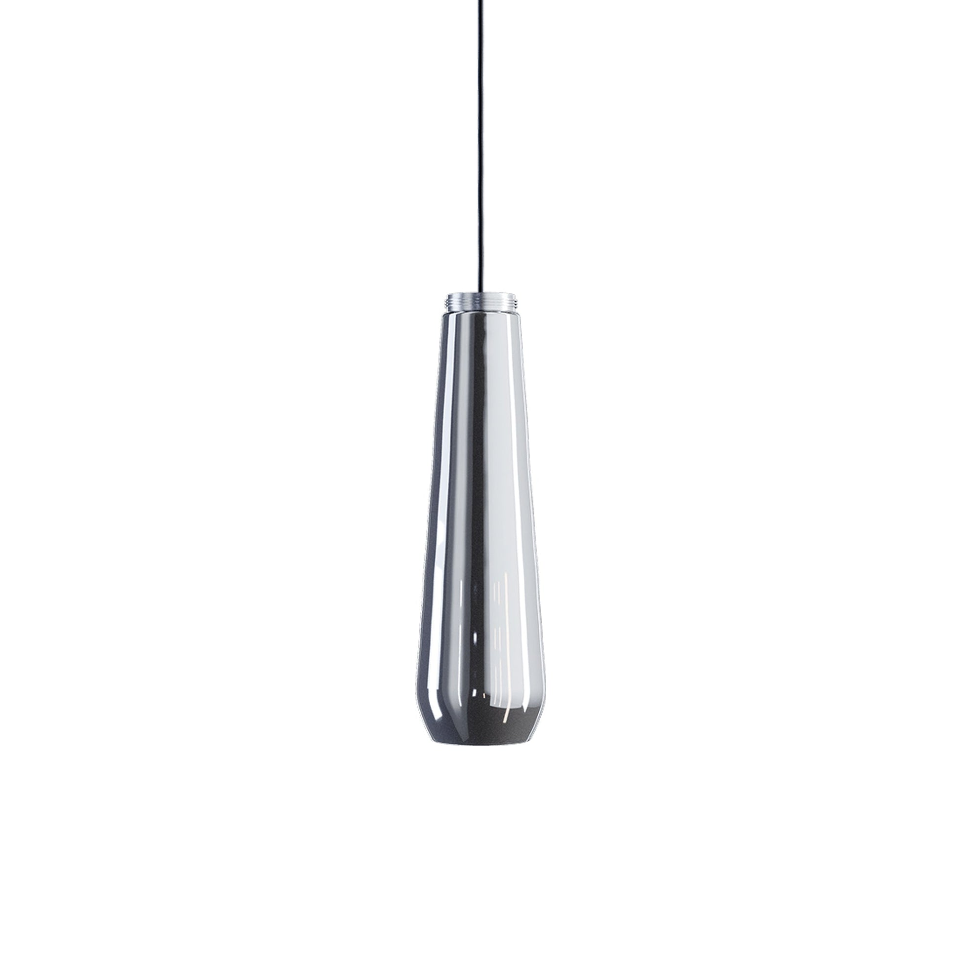 Glass Drop Pendant Light in Chrome.