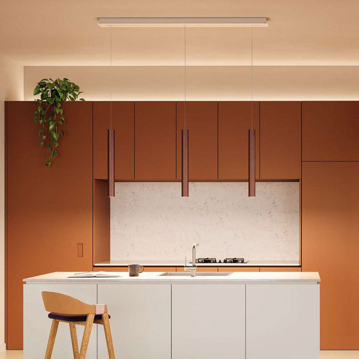 Linear Track Canopy For Cluster in kitchen.