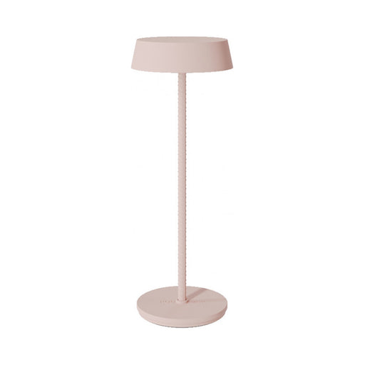 Rod Table Lamp in Soft Pink.