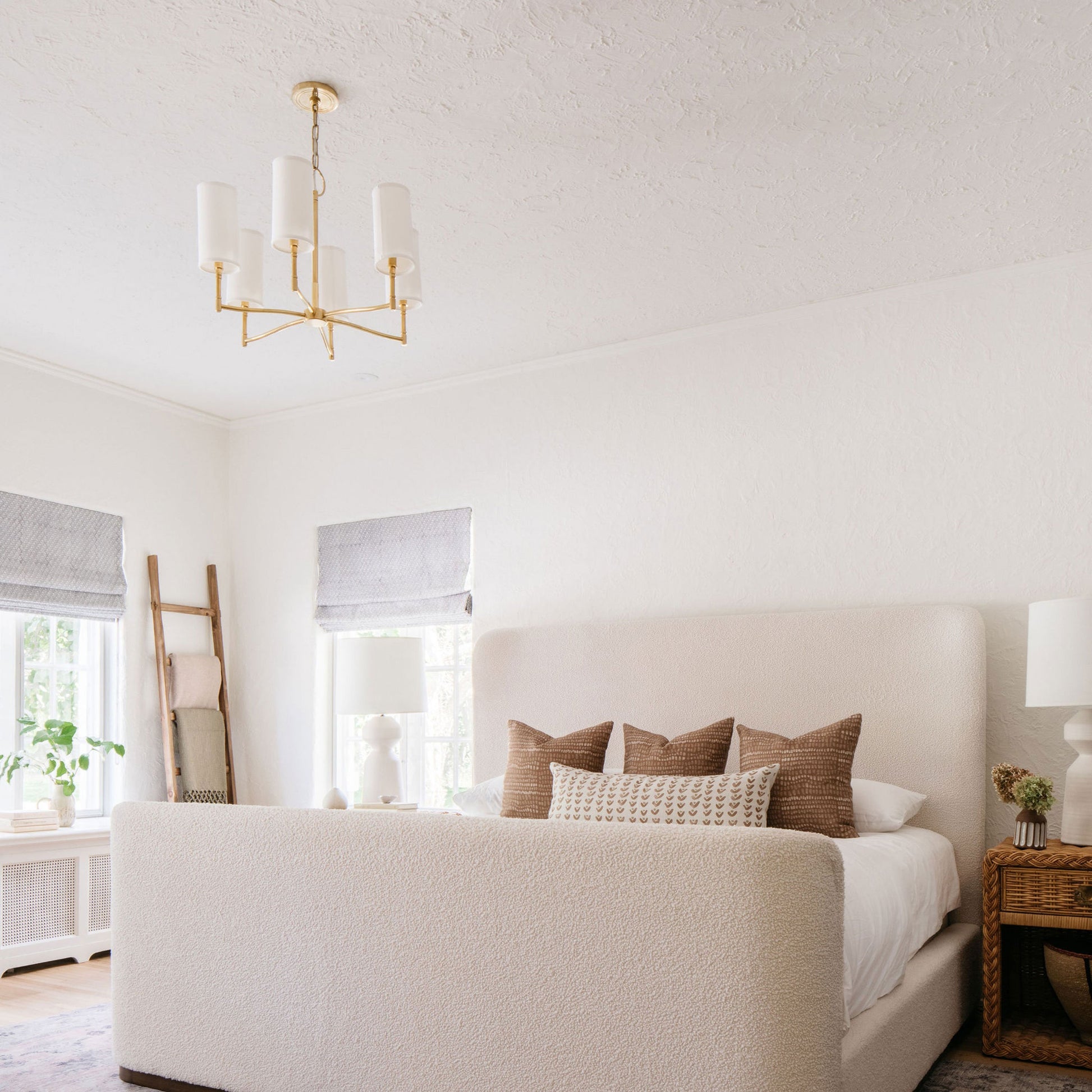 Dillon Chandelier in bedroom.