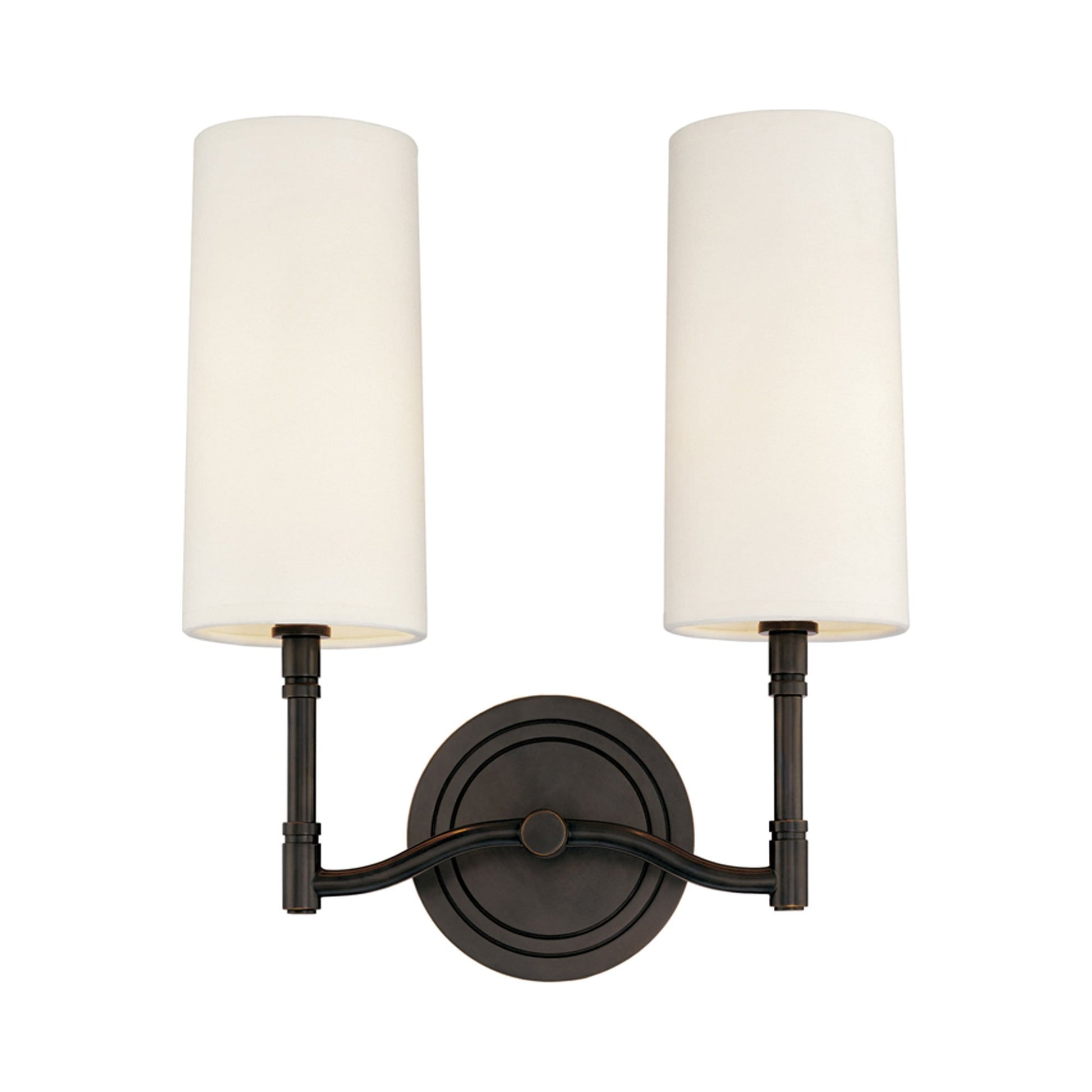 Dillon Two Light Wall Light in Old Bronze.