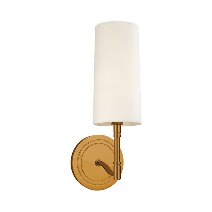 Dillon Wall Light in Aged Brass.