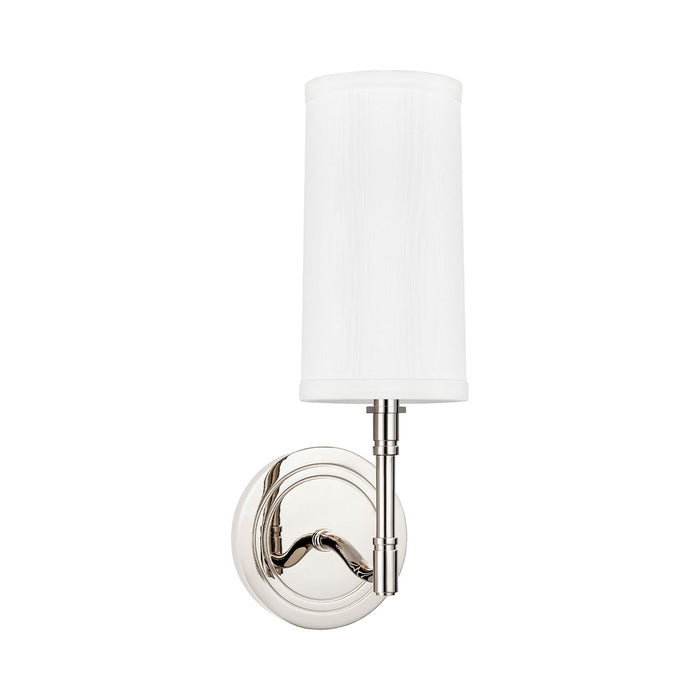 Dillon Wall Light in Polished Nickel.