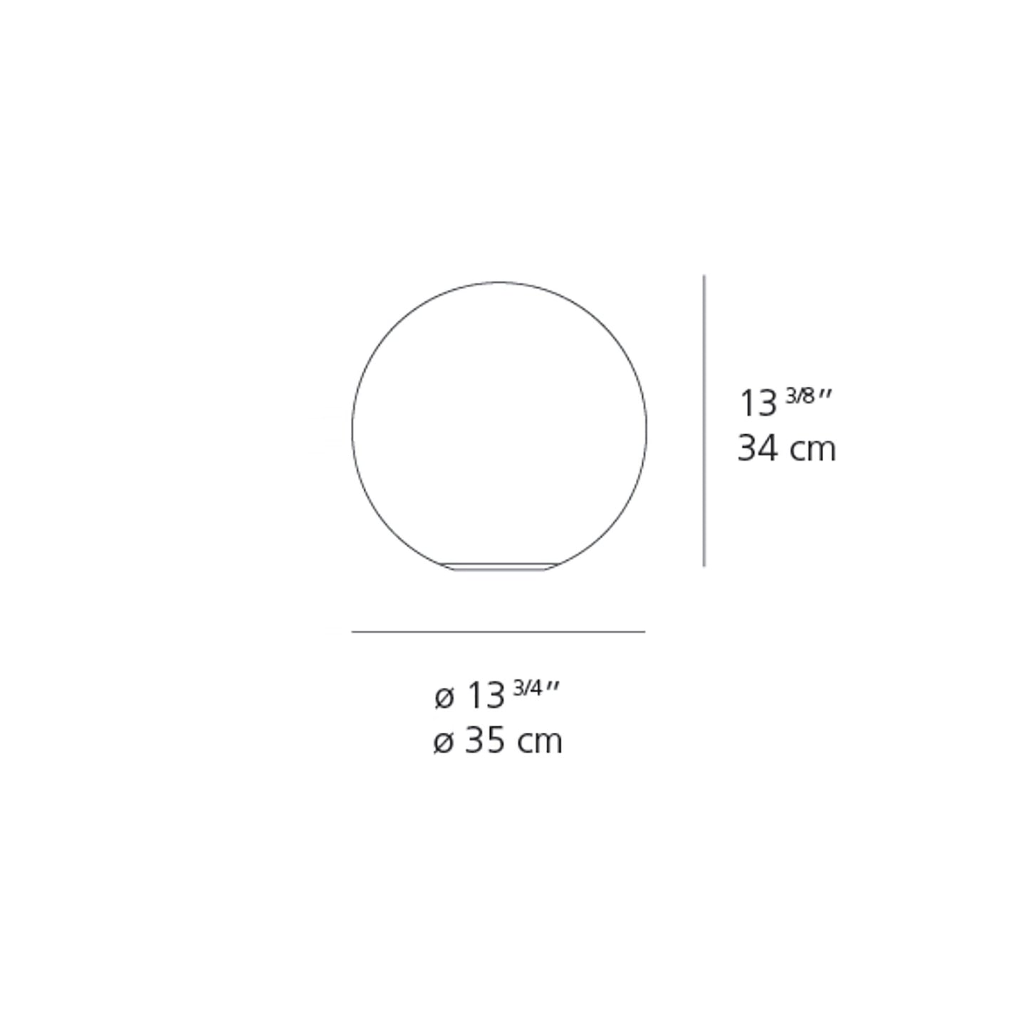 Dioscuri Table Lamp - line drawing.