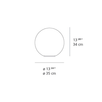 Dioscuri Table Lamp - line drawing.