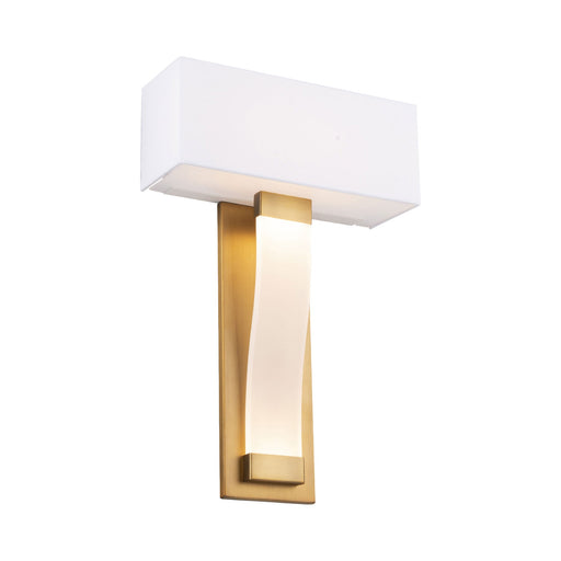 Diplomat LED Wall Light in Gold and White.