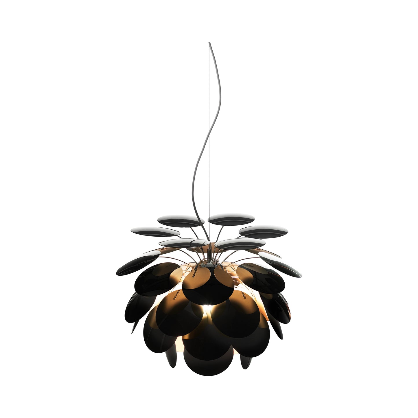 Discoco Pendant Light in Black/Gold/X-Small.