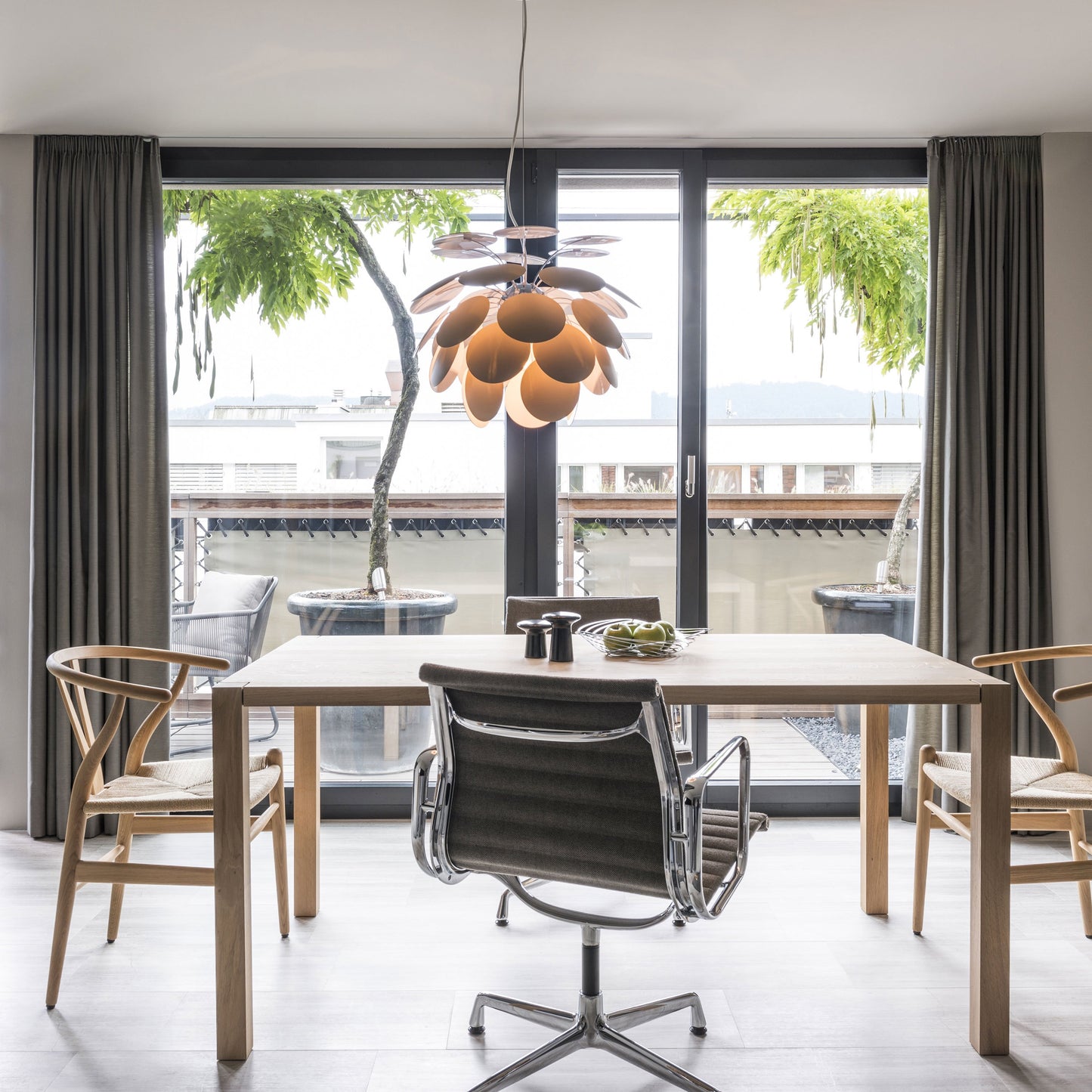 Discoco Pendant Light in living room.