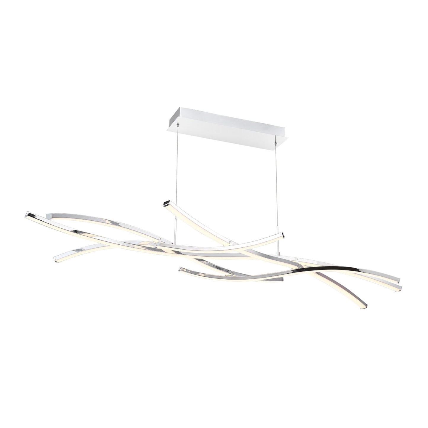 Divergence LED Linear Pendant Light in White (64-Inch).