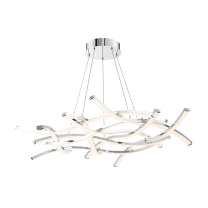 Divergence LED Linear Pendant Light in White (44-Inch).