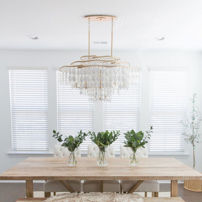 Dolce Linear Pendant Light in dining room.