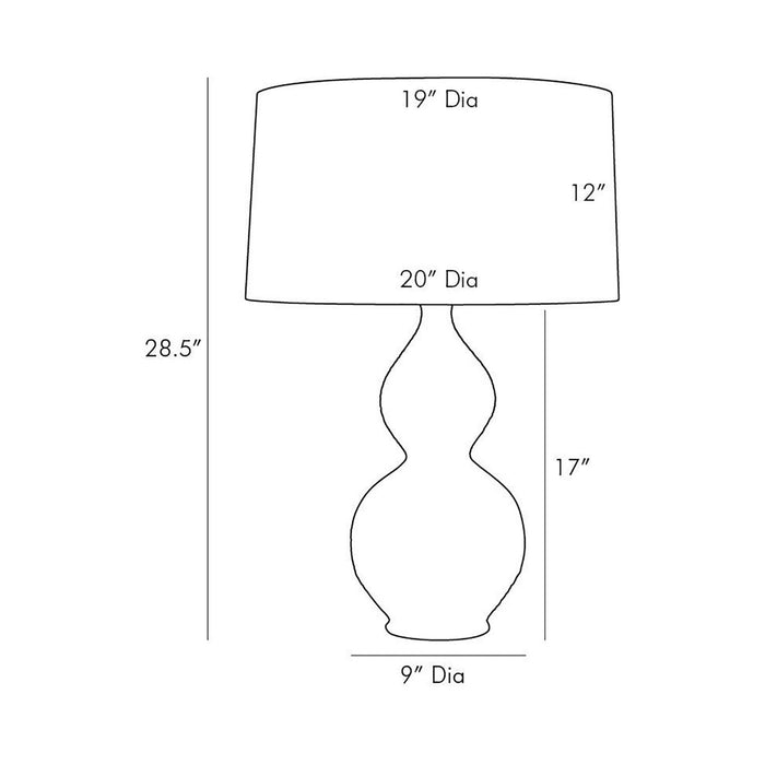 Donna Table Lamp - line drawing.