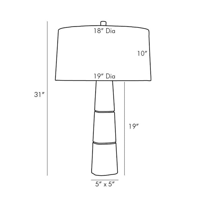 Dosman Table Lamp - line drawing.