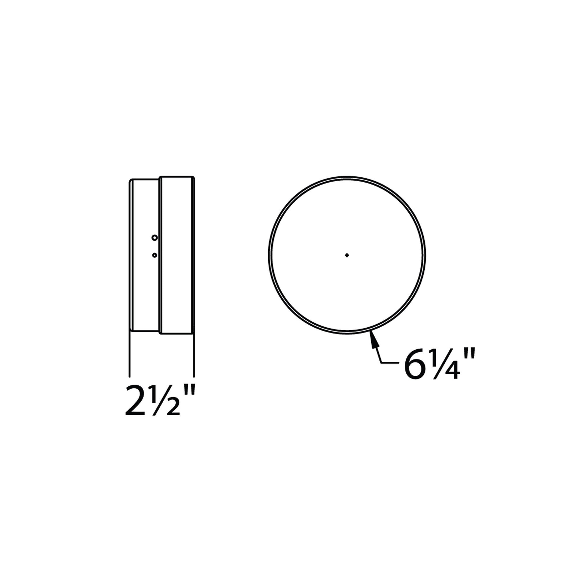 Dot LED Outdoor Wall / Ceiling Light - line drawing.