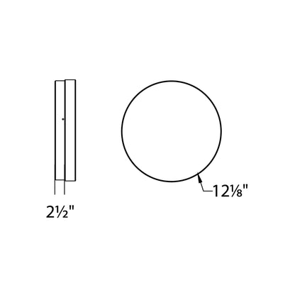 Dot LED Outdoor Wall / Ceiling Light - line drawing.