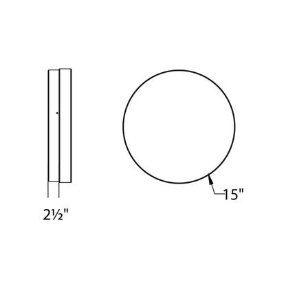 Dot LED Outdoor Wall / Ceiling Light - line drawing.