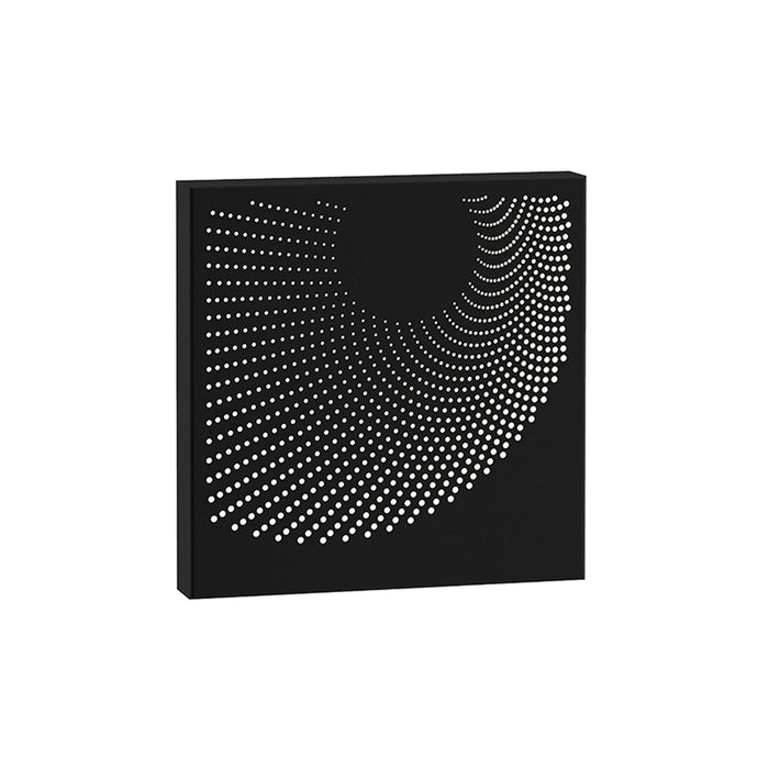 Dotwave™ Outdoor LED Wall Light in Textured Black/Square.